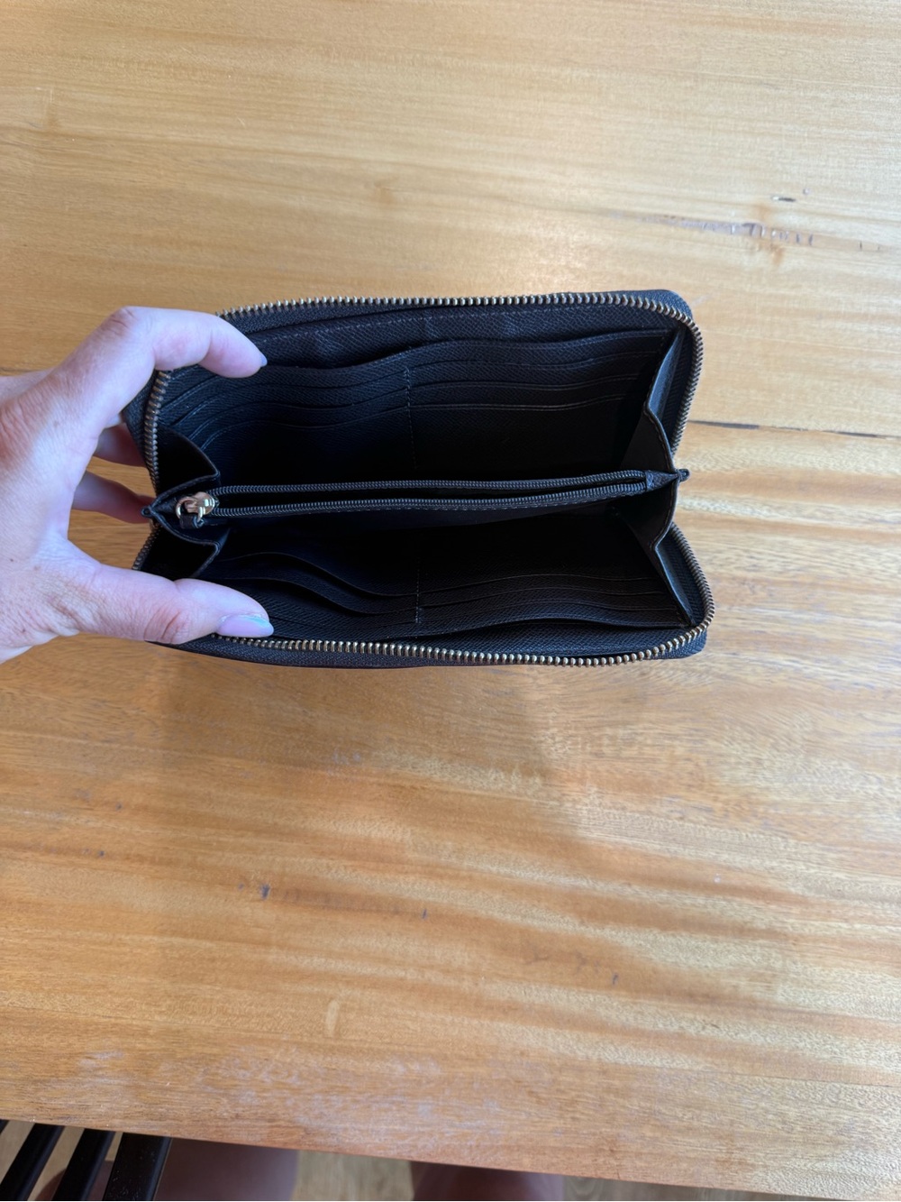 Coach Metallic Rose Zip-Around Wallet with Card Slot - Picture 3 of 3